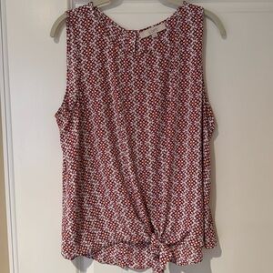 LOFT Sleeveless Print Blouse